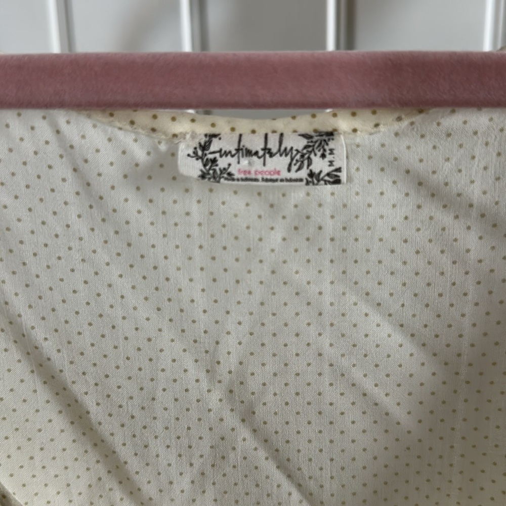 Intimately Free People Swing Lace Inset Tunic Cream Polka Dot - Picture 5 of 5